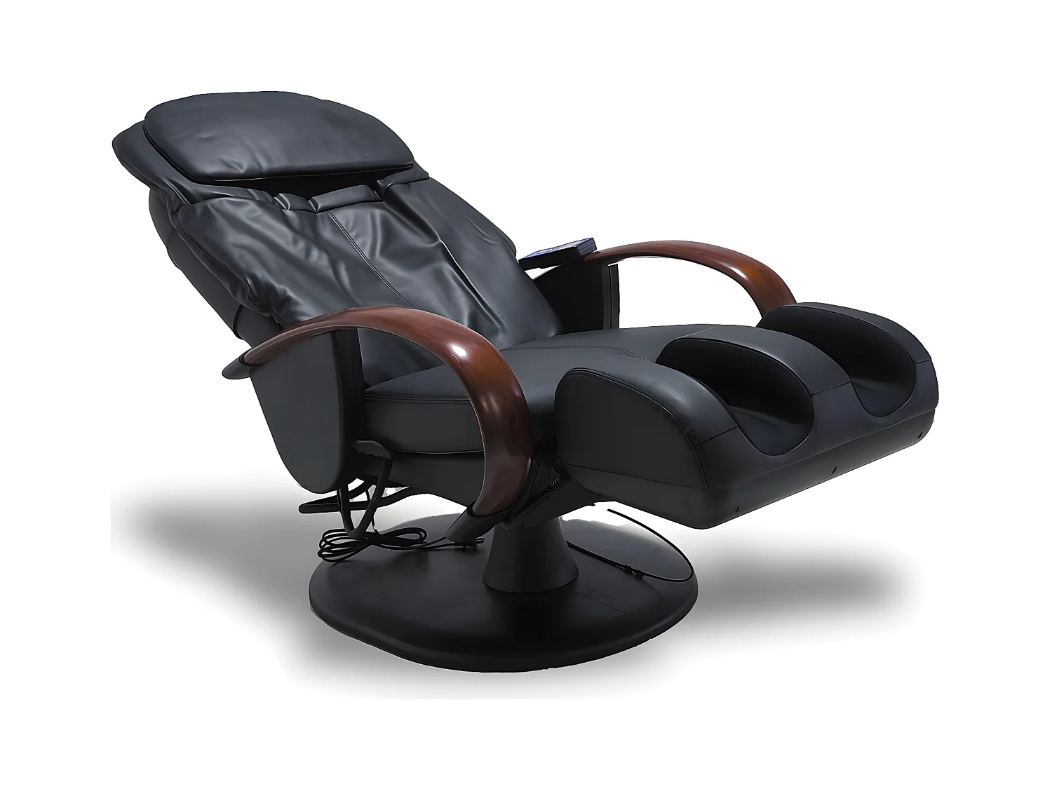 Fauteuil de massage relaxant Y-005 noir éco-cuir 4 zones indépendantes