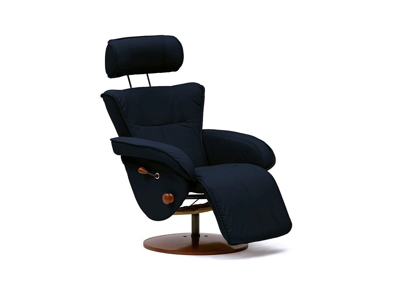 Sillón de relax Kemi reclinable estructura madera polipiel Azul Marino
