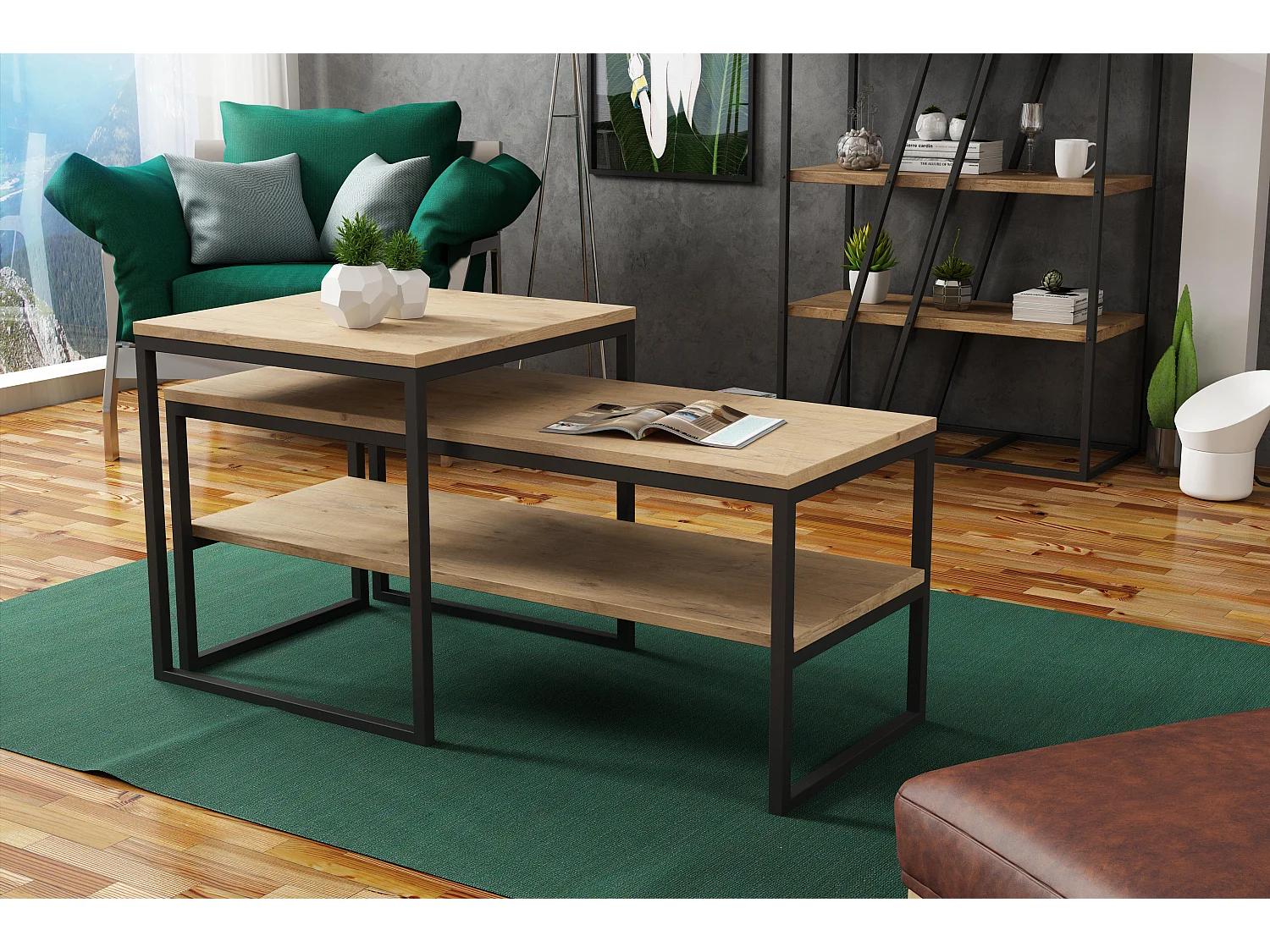 Salontafel TONY CT50 50x50x50 bruin