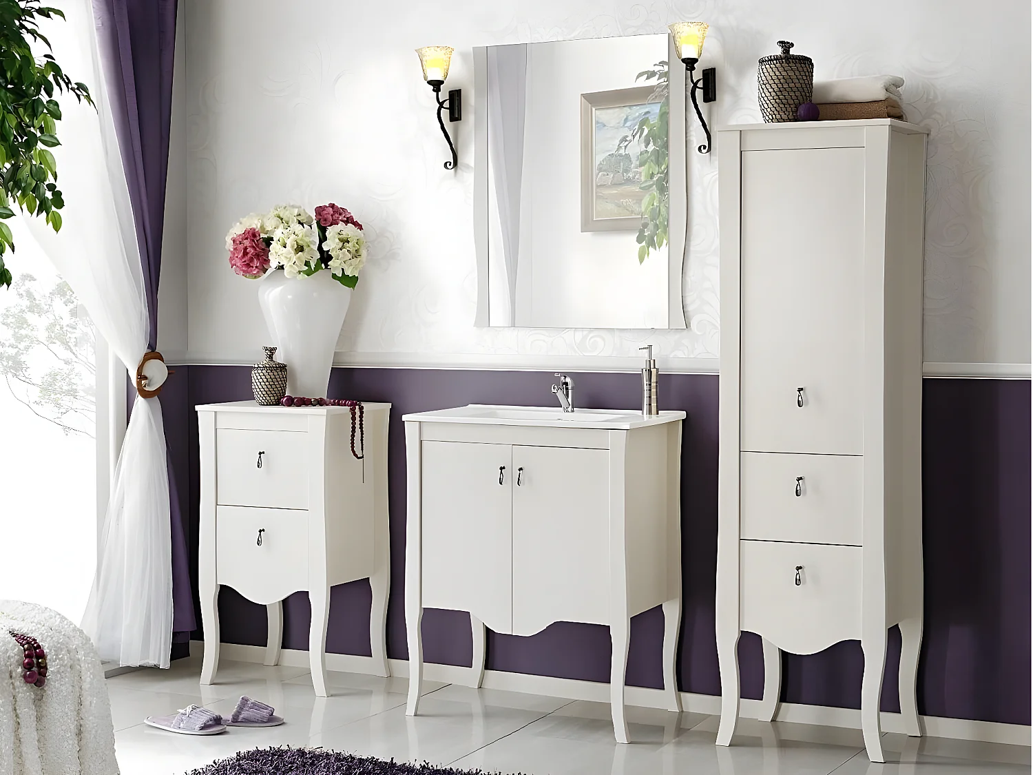 Armário Sob Lavatórios ELISABETH CUW59 2D 59x44x80 Branco