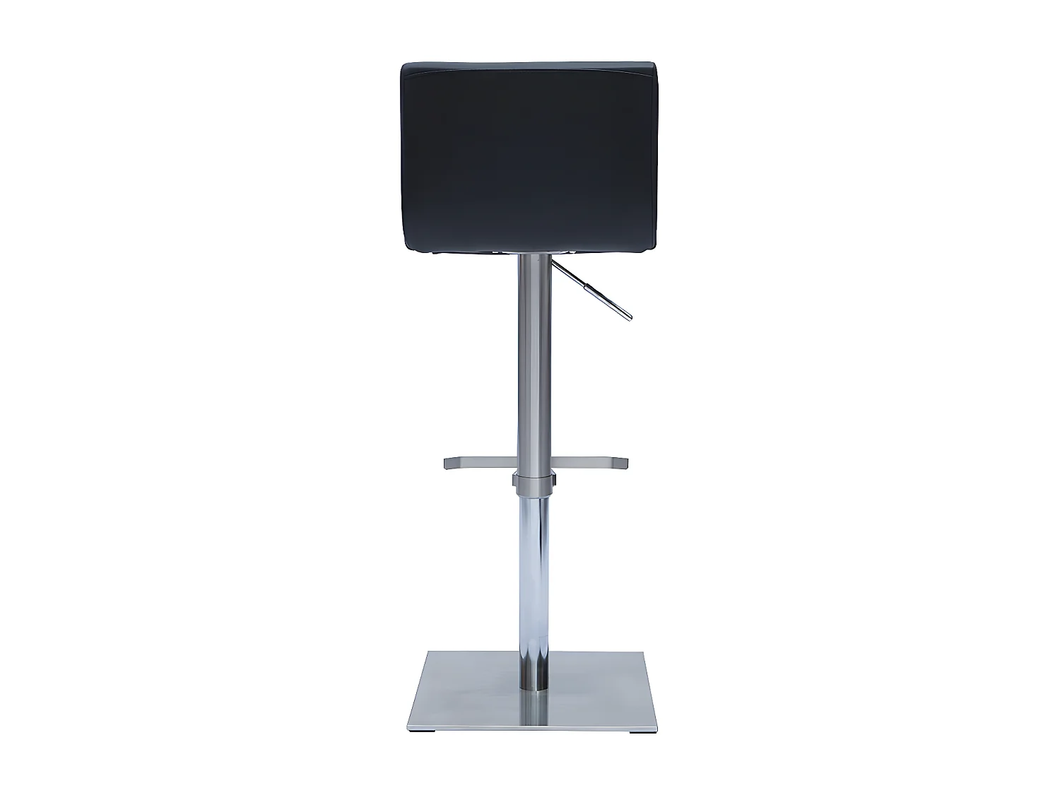 Tabouret de bar design réglable noir et inox brossé SHEINA