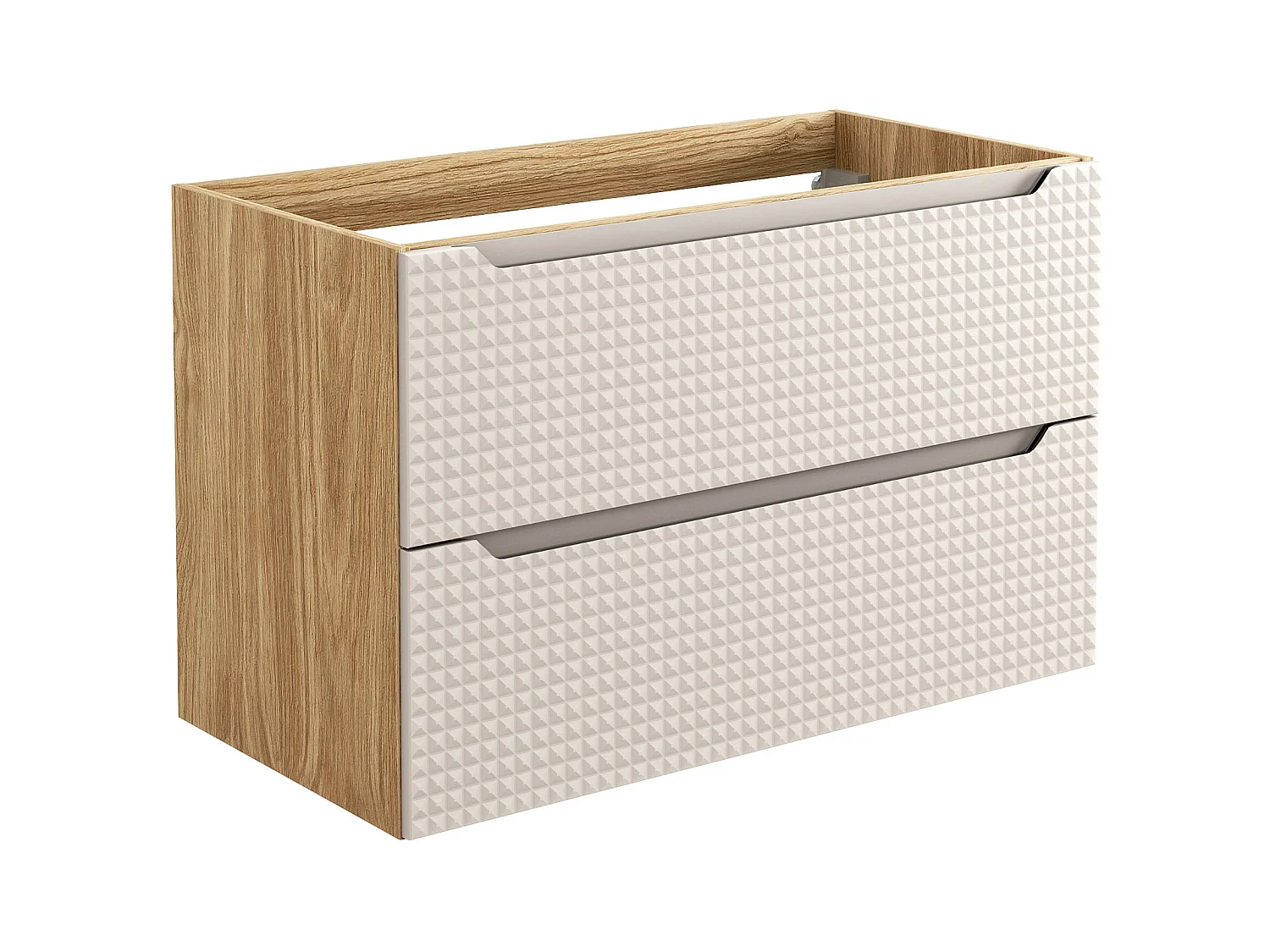 Armoire Sous Lavabos LUXOR CUW90 2D 90x46x57 Clair naturel