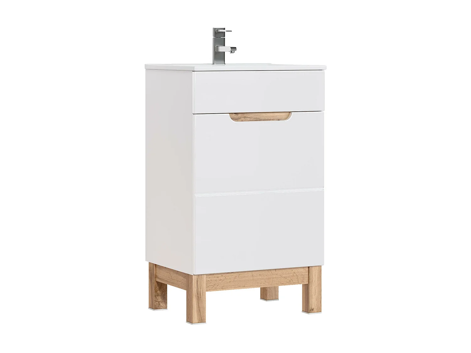 Armoire Sous Lavabos BALI CUW40 1D 40x41x84 Blanc