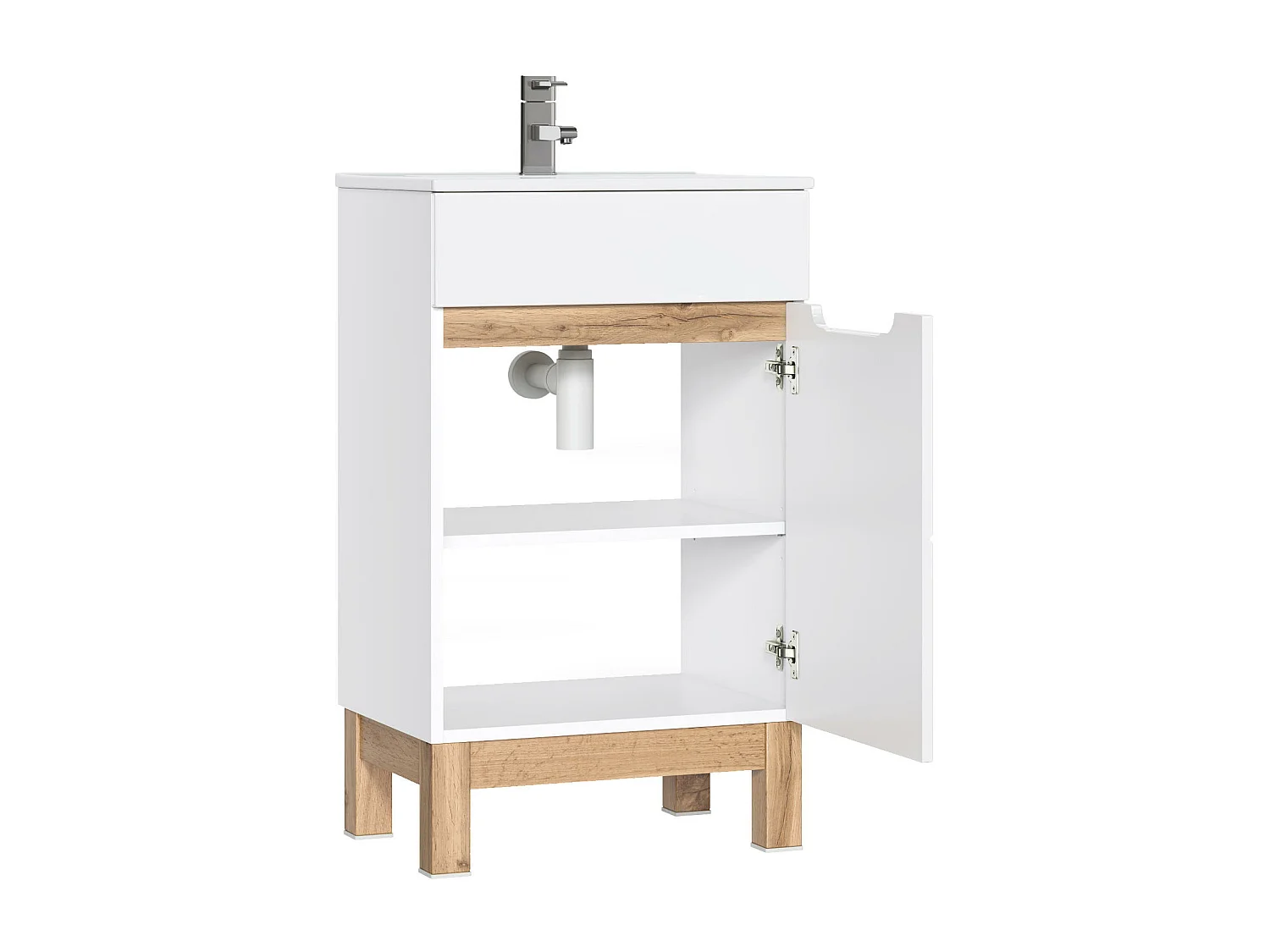 Armoire Sous Lavabos BALI CUW40 1D 40x41x84 Blanc