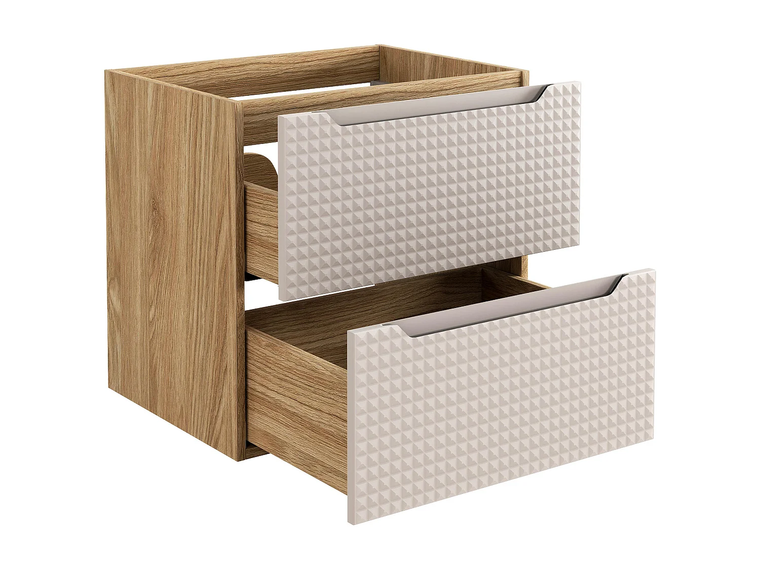 Armoire Sous Lavabos LUXOR CUW60 2D 60x46x57 Clair naturel