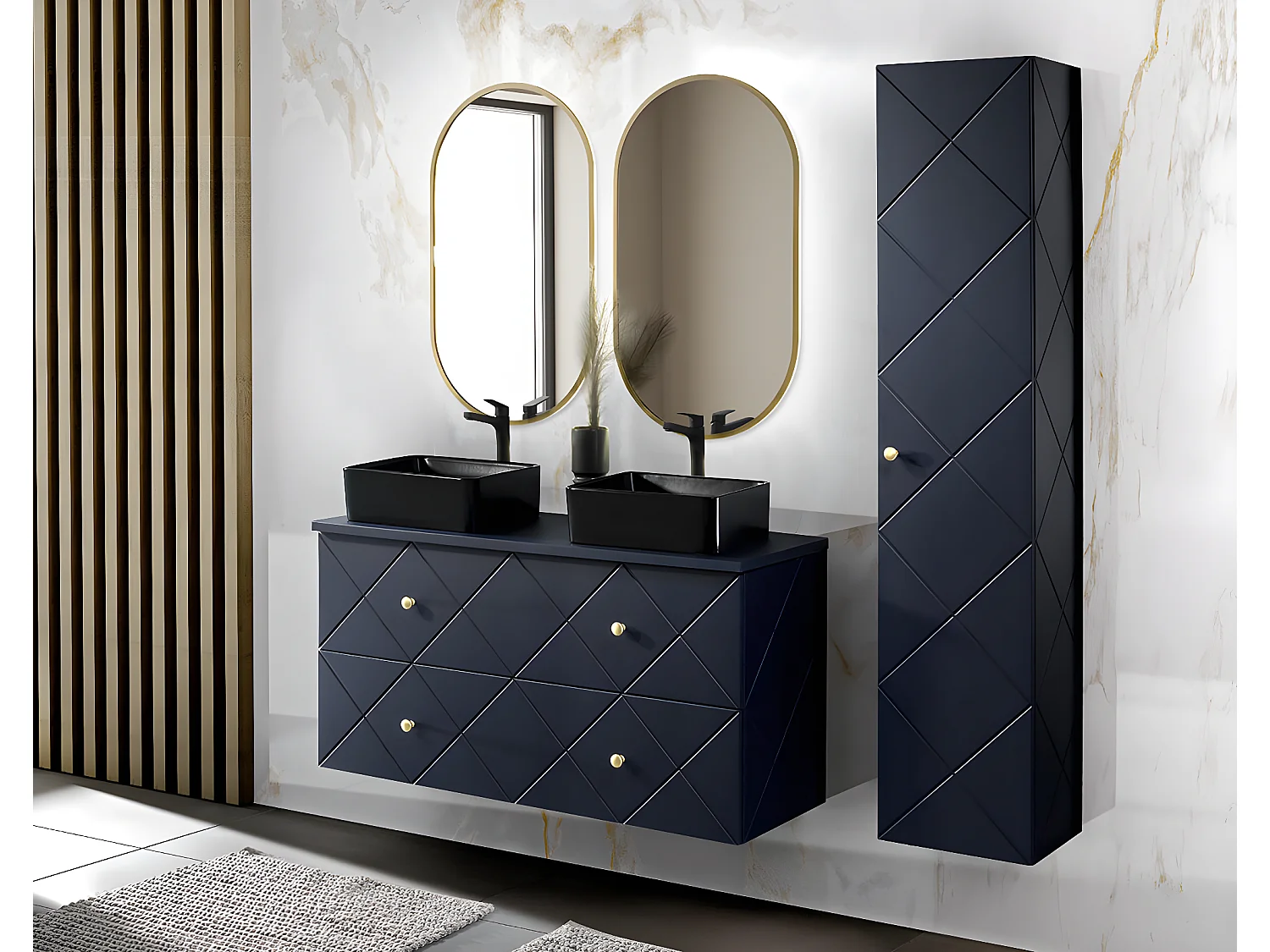 Mobile Sotto Lavabo ELEGANCE CUW60 2D 60x46x61 Blu