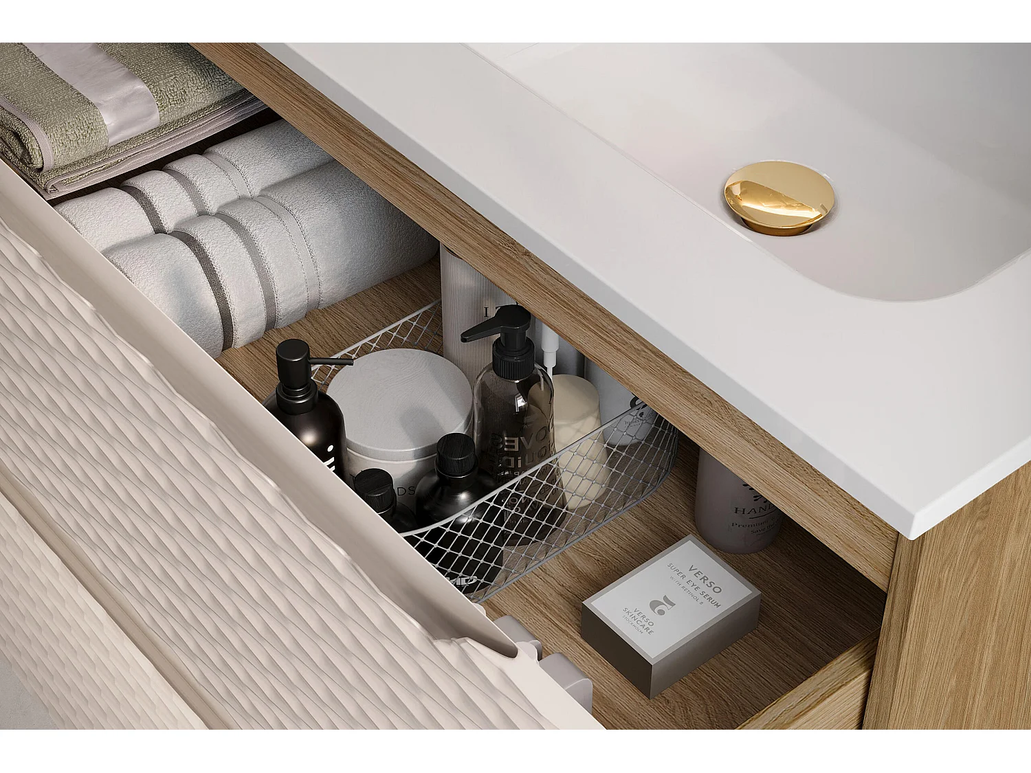 Mobile Sotto Lavabo OCEAN CUW70 2D 70x46x57 Beige