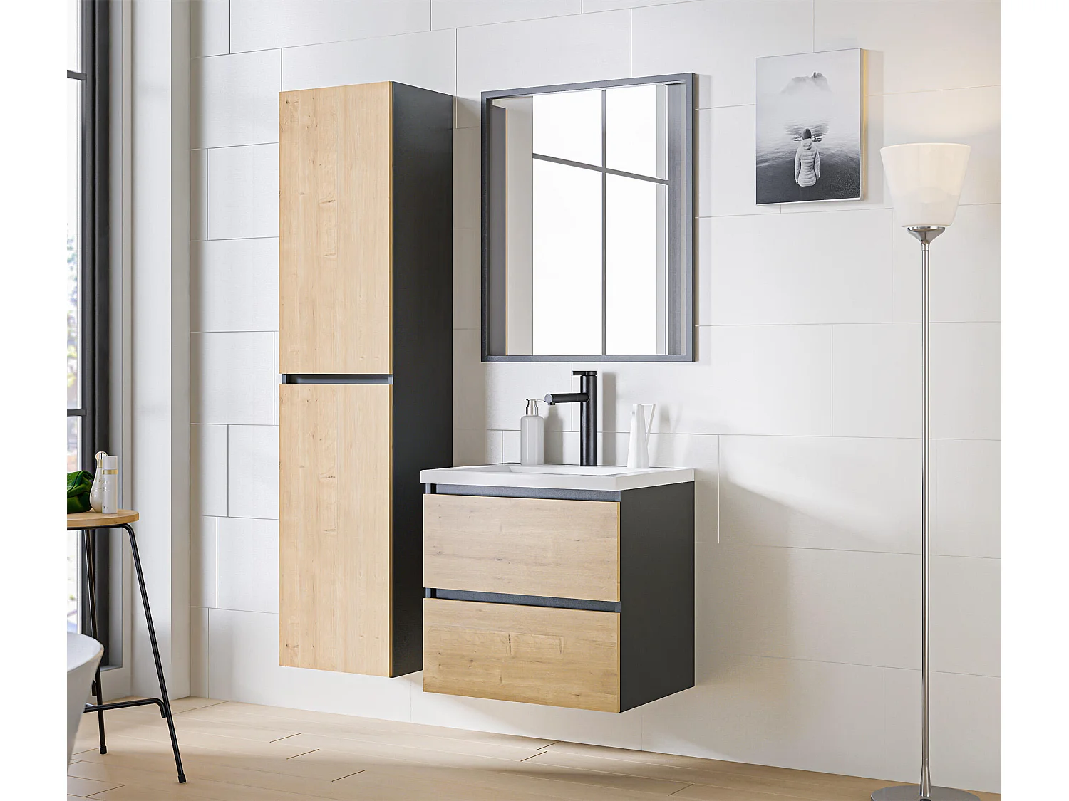 Armario Bajo Lavabos MONAKO CUW80 2D 80x46x57 Verdeoscuro