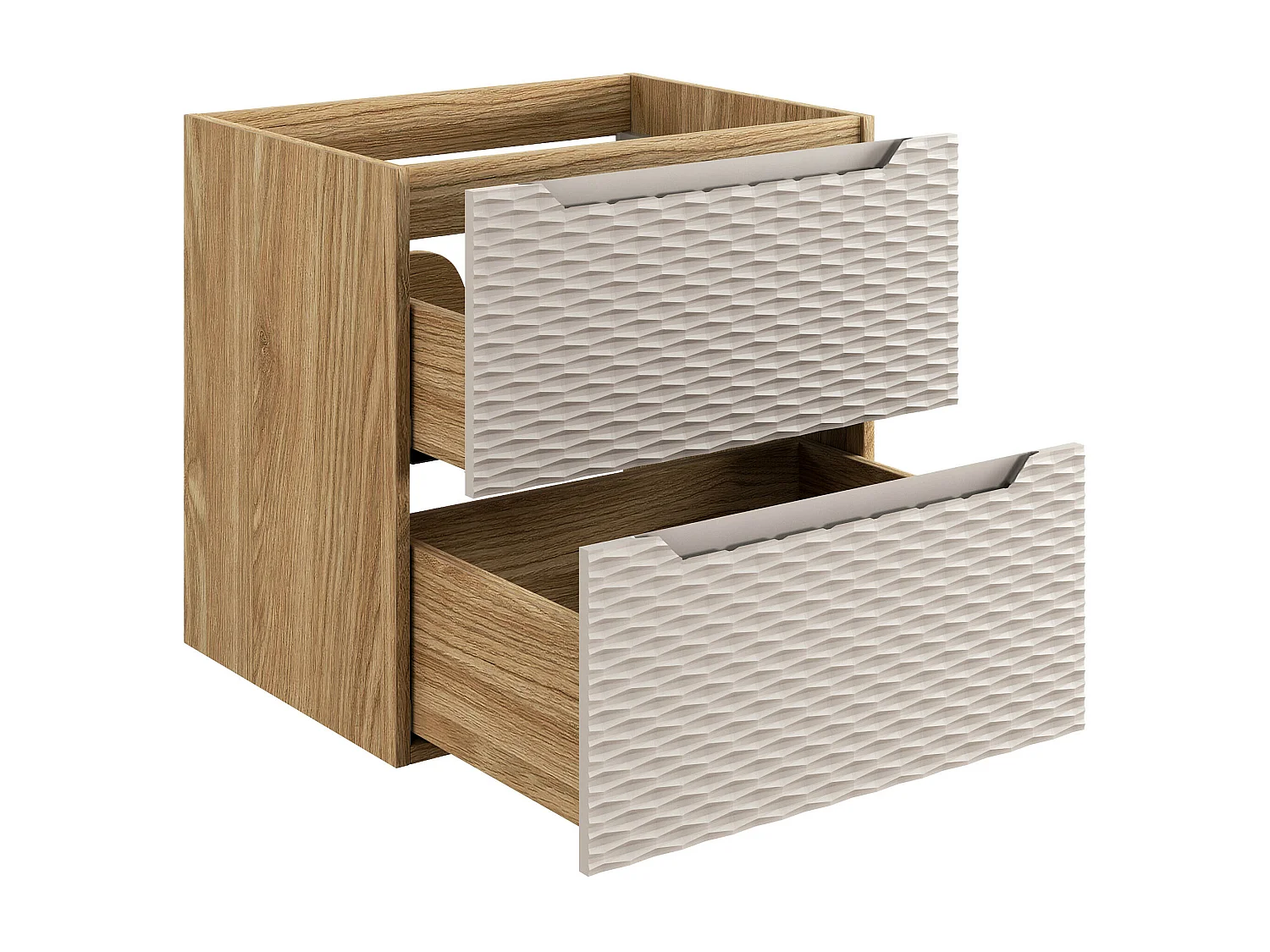 Armoire Sous Lavabos OCEAN CUW60 2D 60x46x57 Clair naturel