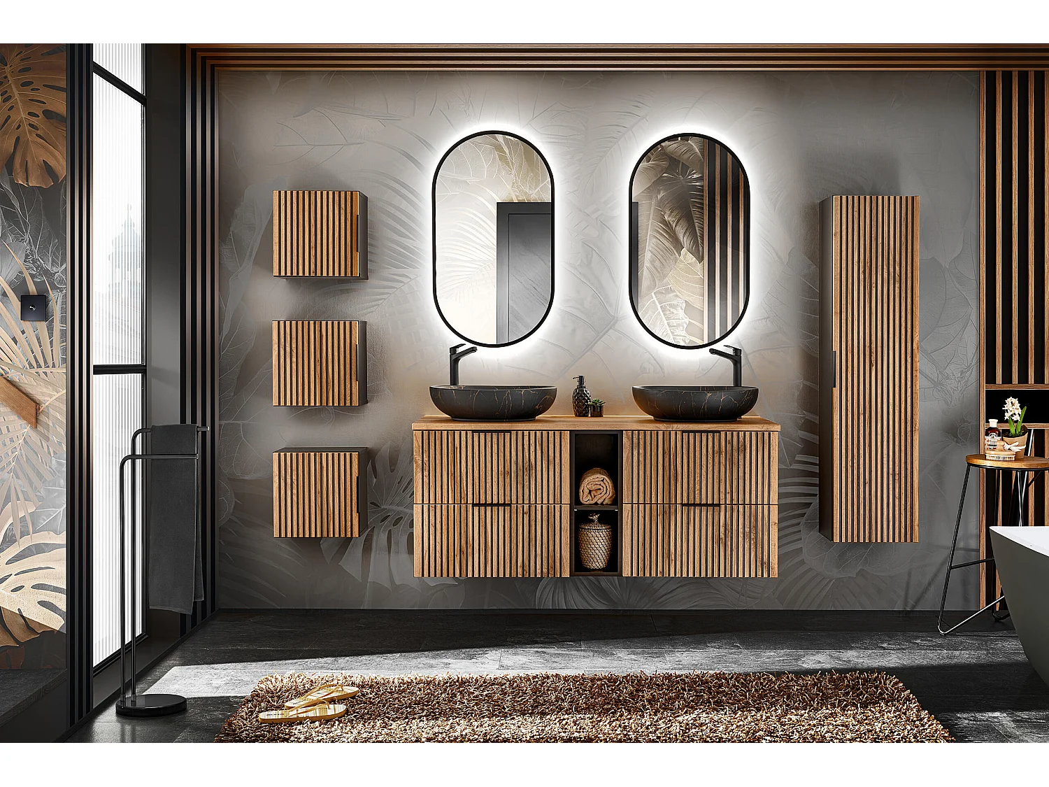 Mobile Sotto Lavabo XILO CUW60 2D 60x46x57 Grigioscuro