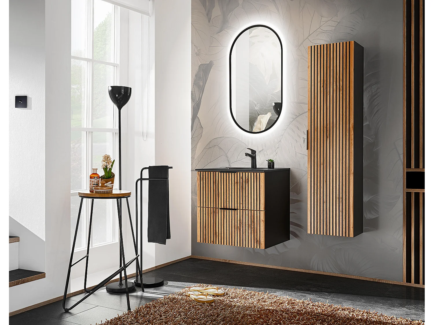 Mobile Sotto Lavabo XILO CUW60 2D 60x46x57 Grigioscuro