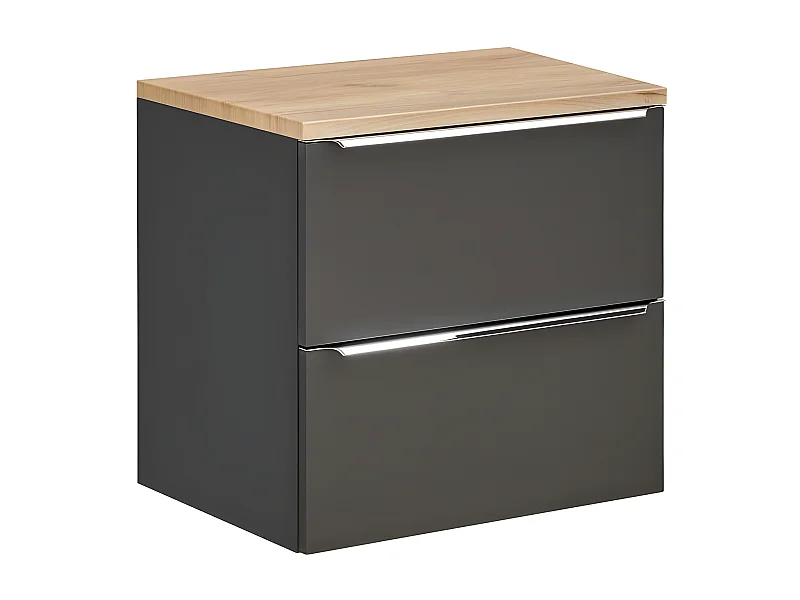 Armoire Sous Lavabos CAPRI CUW60 2D 60x46x57 Noir