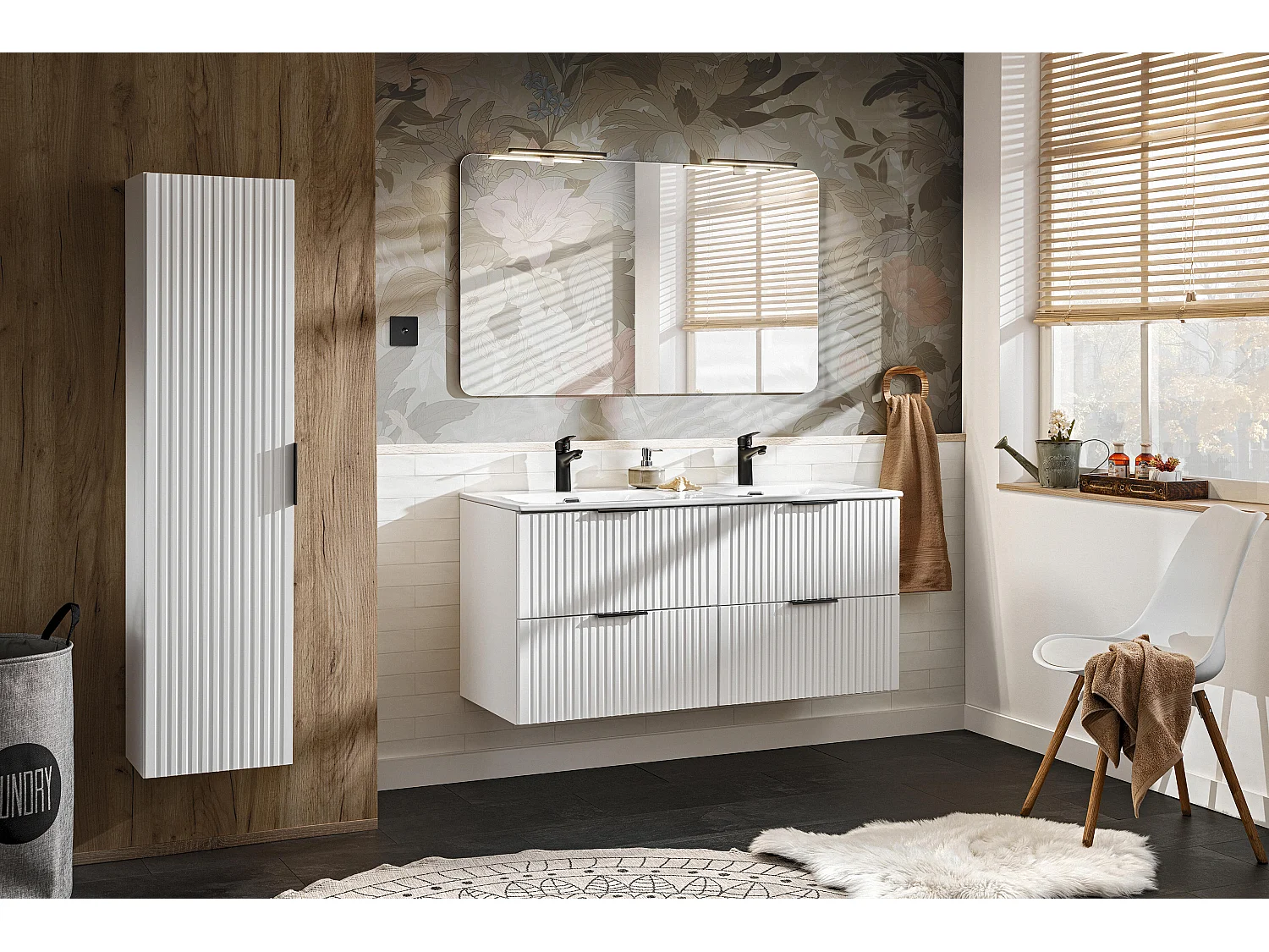 Armario Bajo Lavabos ADEL CUW80 2D 80x46x57 Blanco