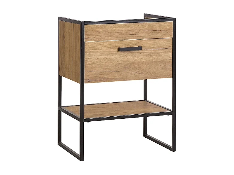 Armoire Sous Lavabos BROOKLIN CUW60 1D 60x46x82 Clair naturel