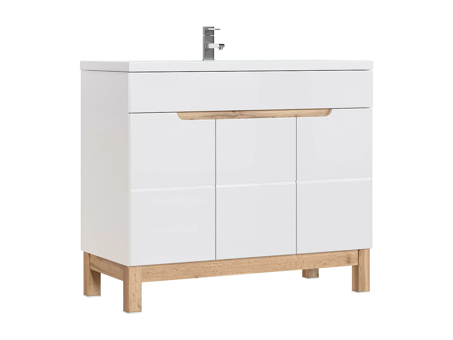 Armario Bajo Lavabos BALI CUW100 3D 100x46x84 Blanco