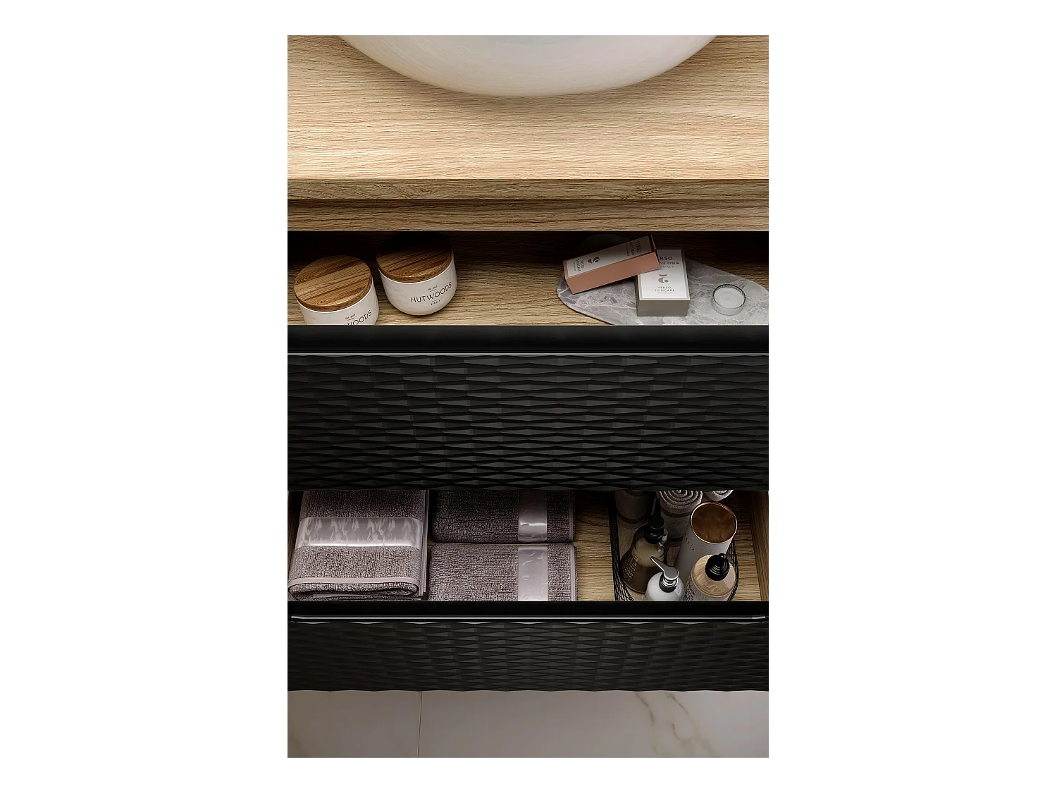 Mobile Sotto Lavabo OCEAN CUW80 2D 80x46x57 Nero