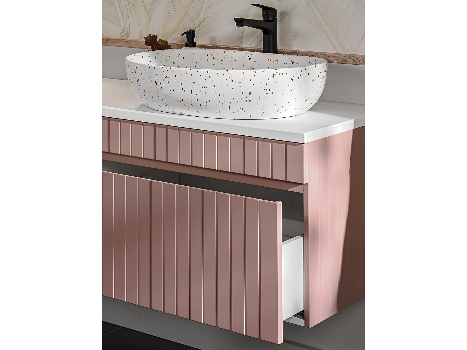 Armario Bajo Lavabos ICONIC CUW60 1D 60x46x46 Rosa