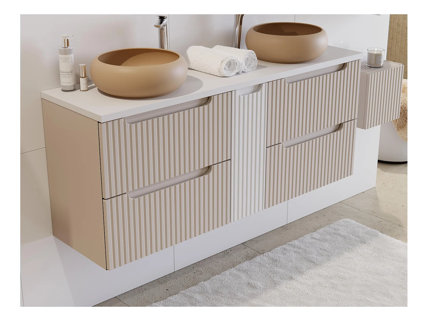 Armoire Sous Lavabos NOVA CUW60 2D 60x39x57 Clair naturel