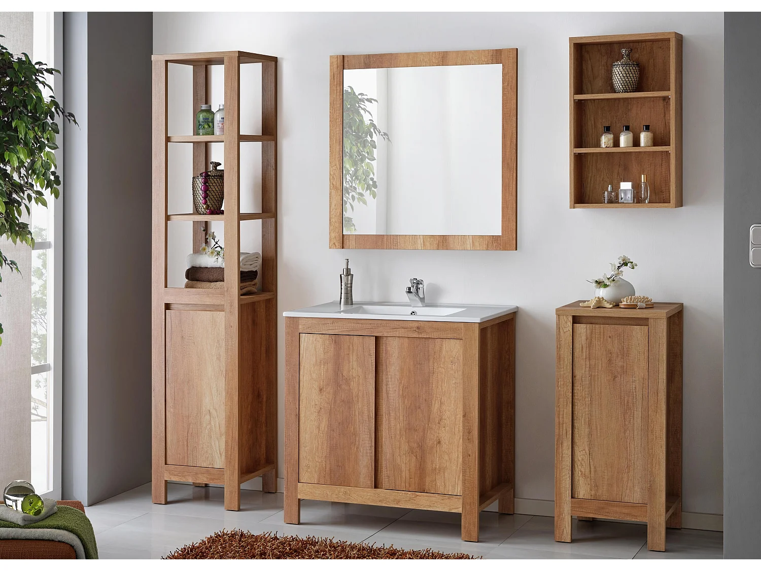 Mobile Sotto Lavabo CLASSIC CUW60 2D 60x46x79 Marrone