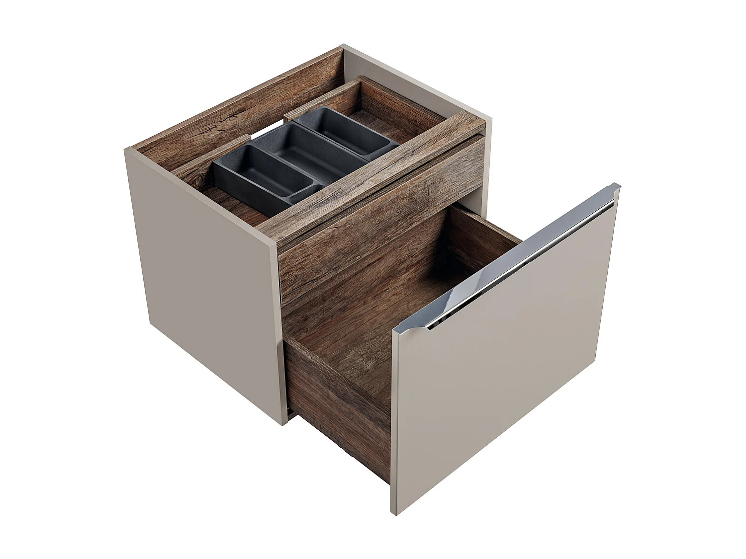 Kast Onder Wastafels SANTA FE CUW60 2D 60x46x46 Grijs