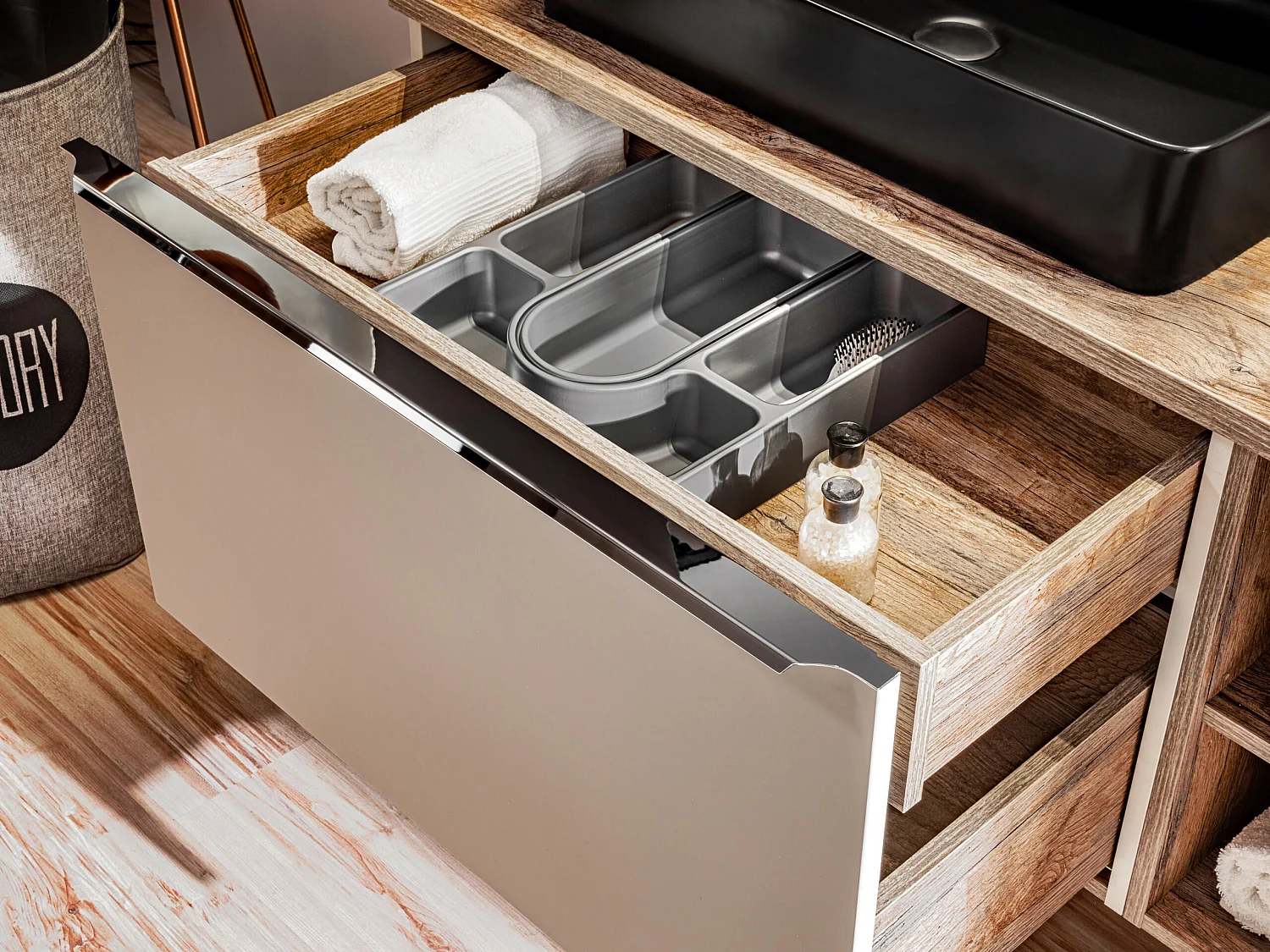 Armoire Sous Lavabos SANTA FE CUW60 2D 60x46x46 Gris