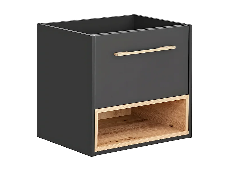 Armário Sob Lavatórios BORNEO CUW60 1D 60x46x57 Cinzaescuro