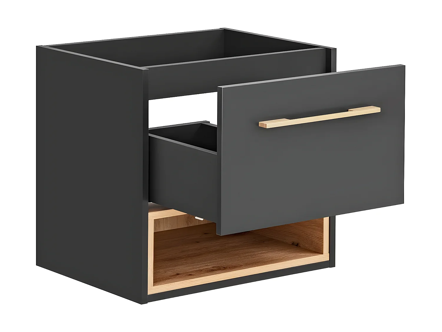 Armário Sob Lavatórios BORNEO CUW60 1D 60x46x57 Cinzaescuro