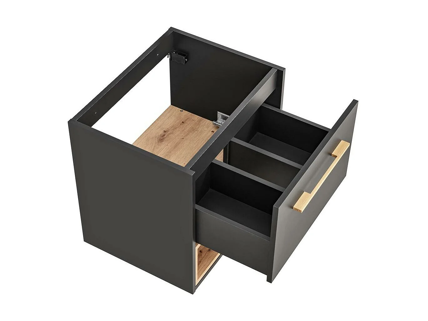 Armário Sob Lavatórios BORNEO CUW60 1D 60x46x57 Cinzaescuro