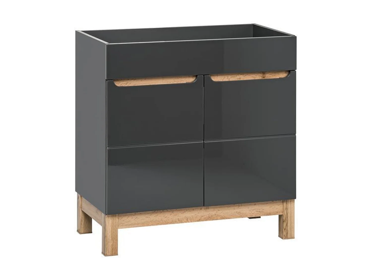 Schrank Unter Waschbecken BALI CUW60 2D 60x45x84 Dunkelgrau