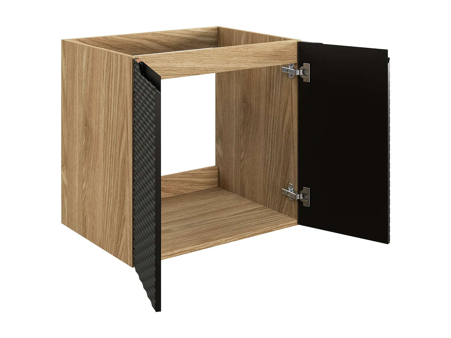 Kast Onder Wastafels OCEAN CUW60 2D 60x46x57 Zwart