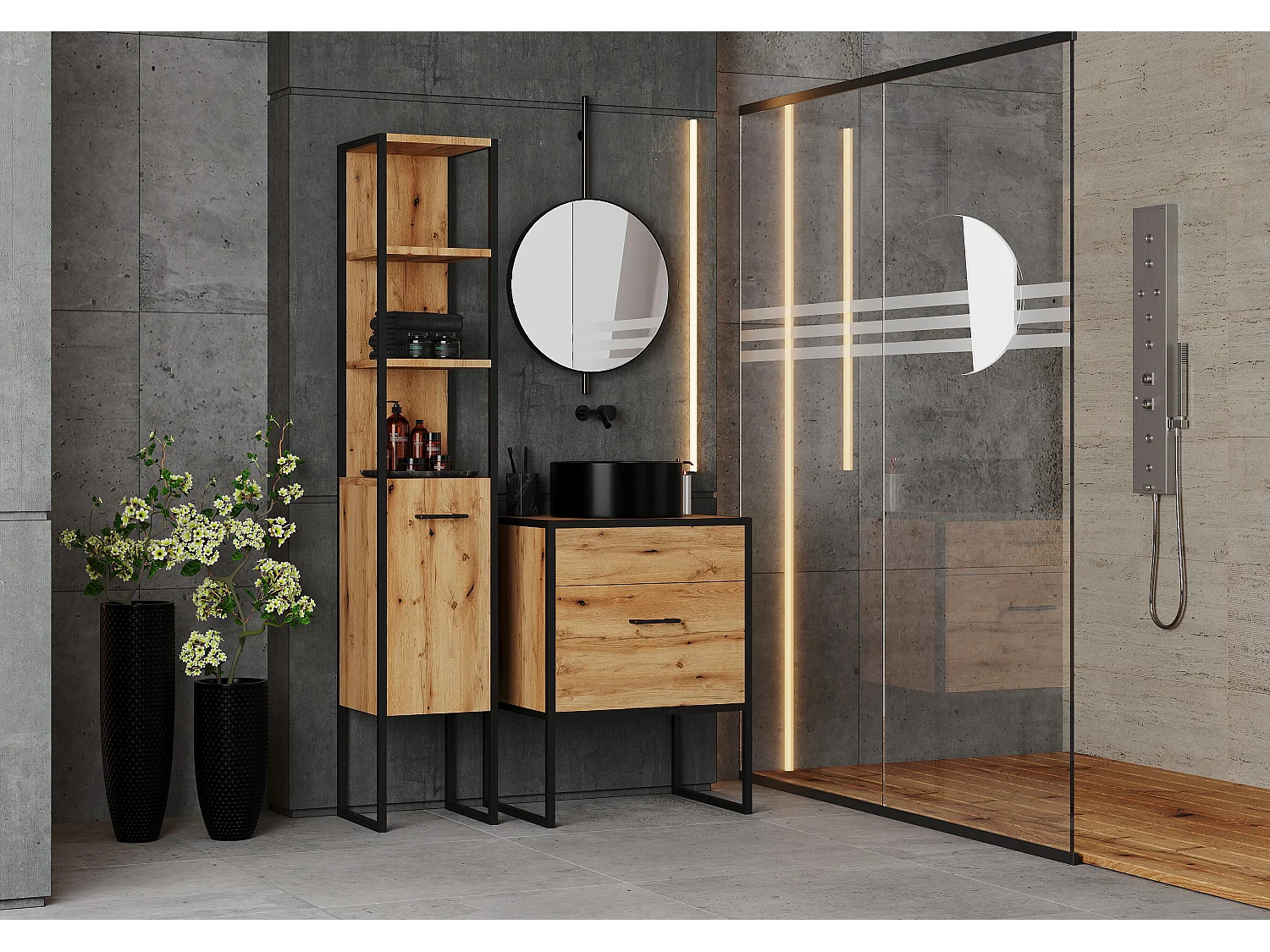 Kast Onder Wastafels AURA CUW60 1D 60x46x80 Beige