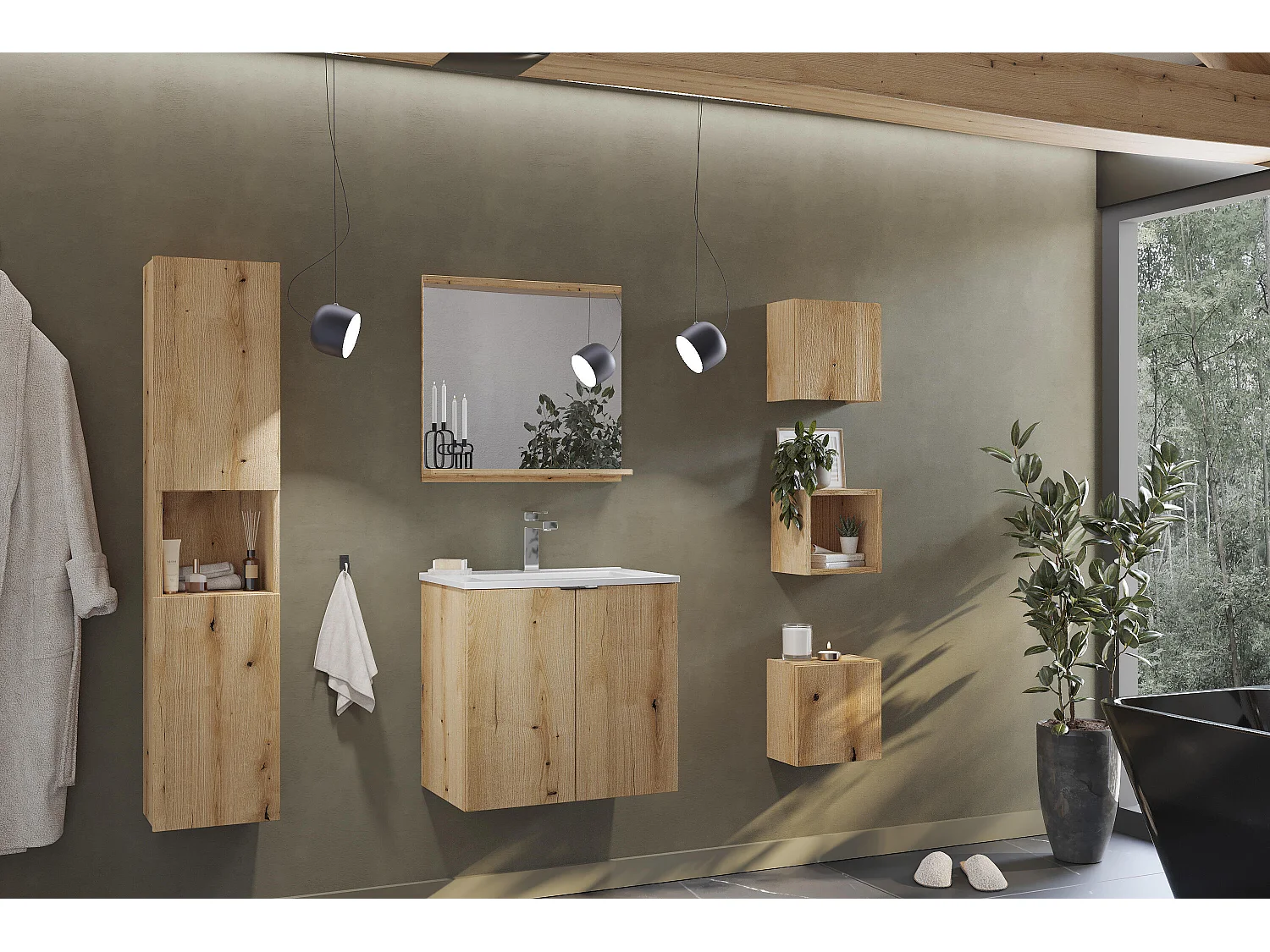 Mobile Sotto Lavabo NOVA CUW50 2D 50x39x57 Beige