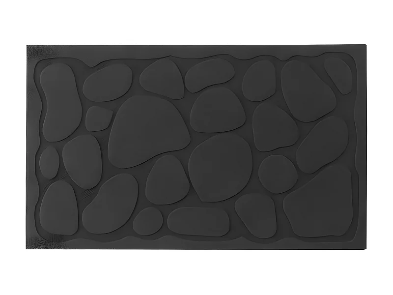 Tapis d'Entrée à Motifs "Graphite" 45x75cm Noir