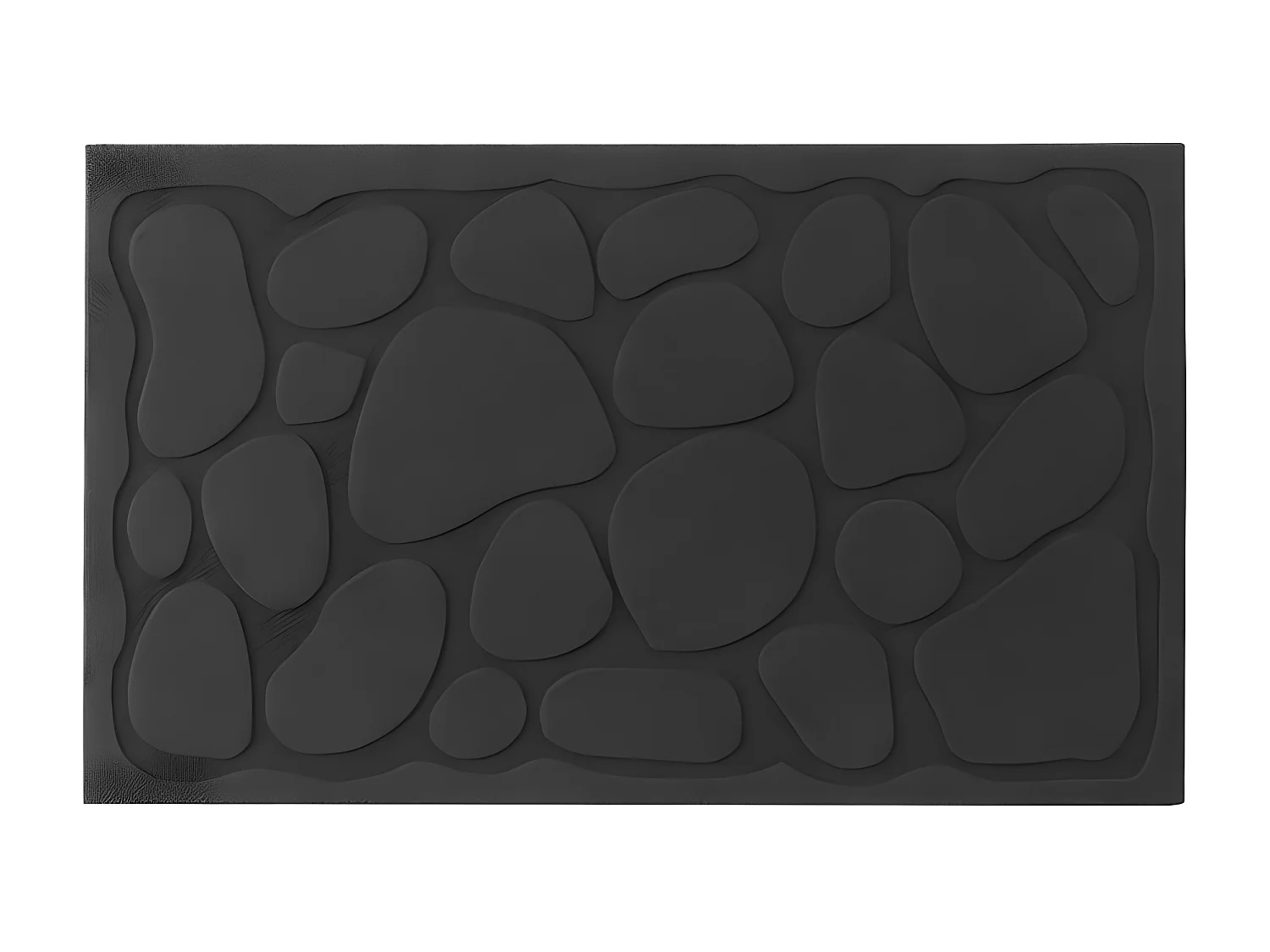 Tapis d'Entrée à Motifs "Graphite" 45x75cm Noir