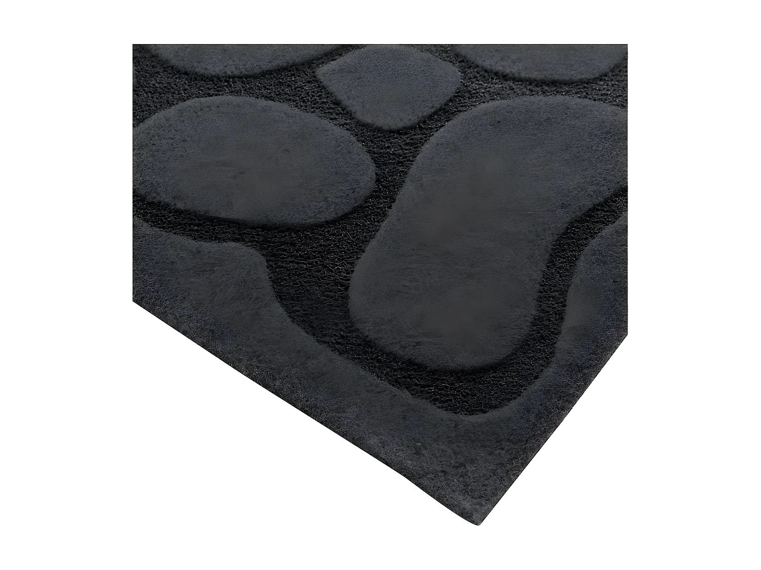 Tapis d'Entrée à Motifs "Graphite" 45x75cm Noir