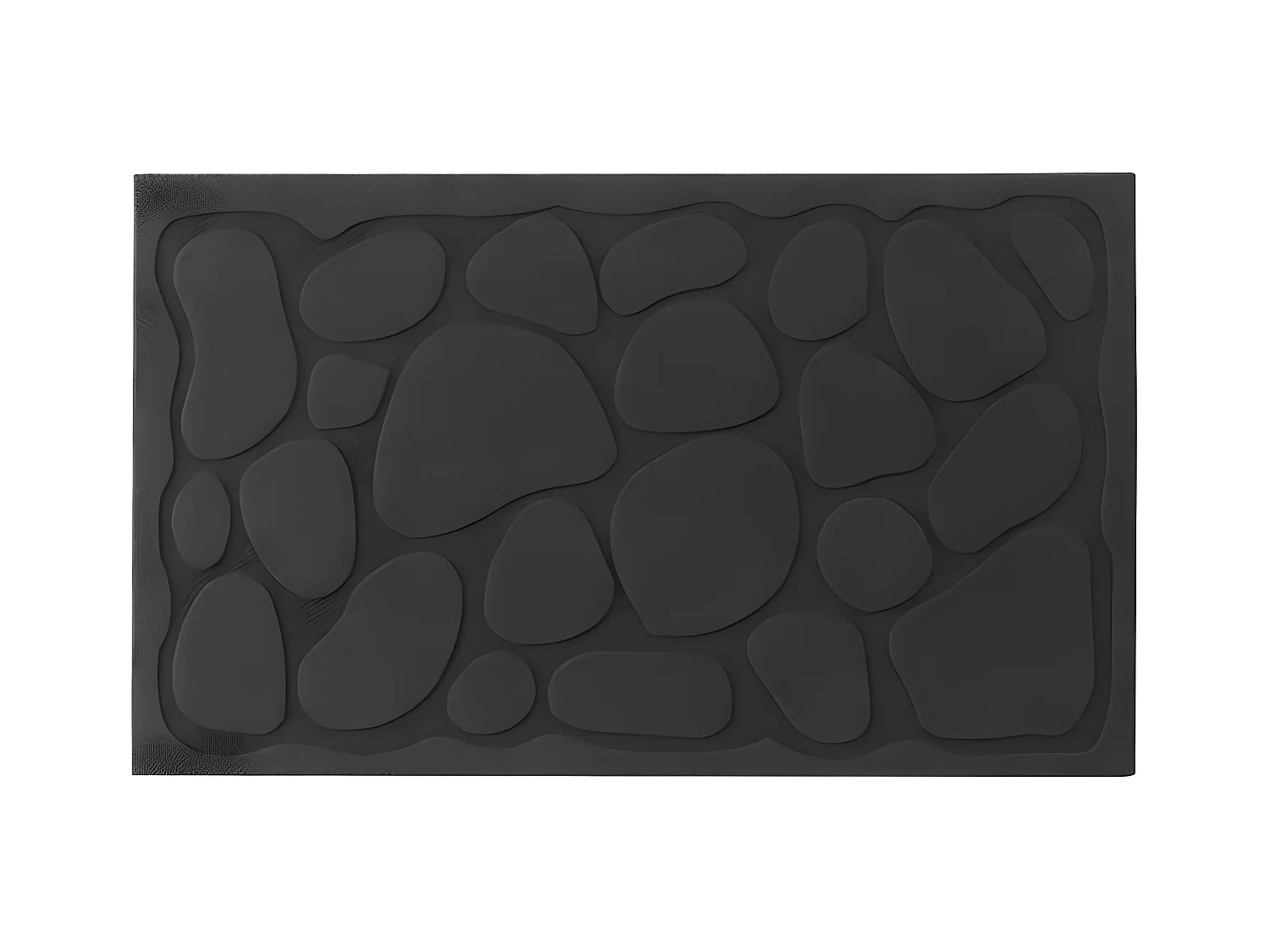 Tapis d'Entrée à Motifs "Graphite" 45x75cm Noir