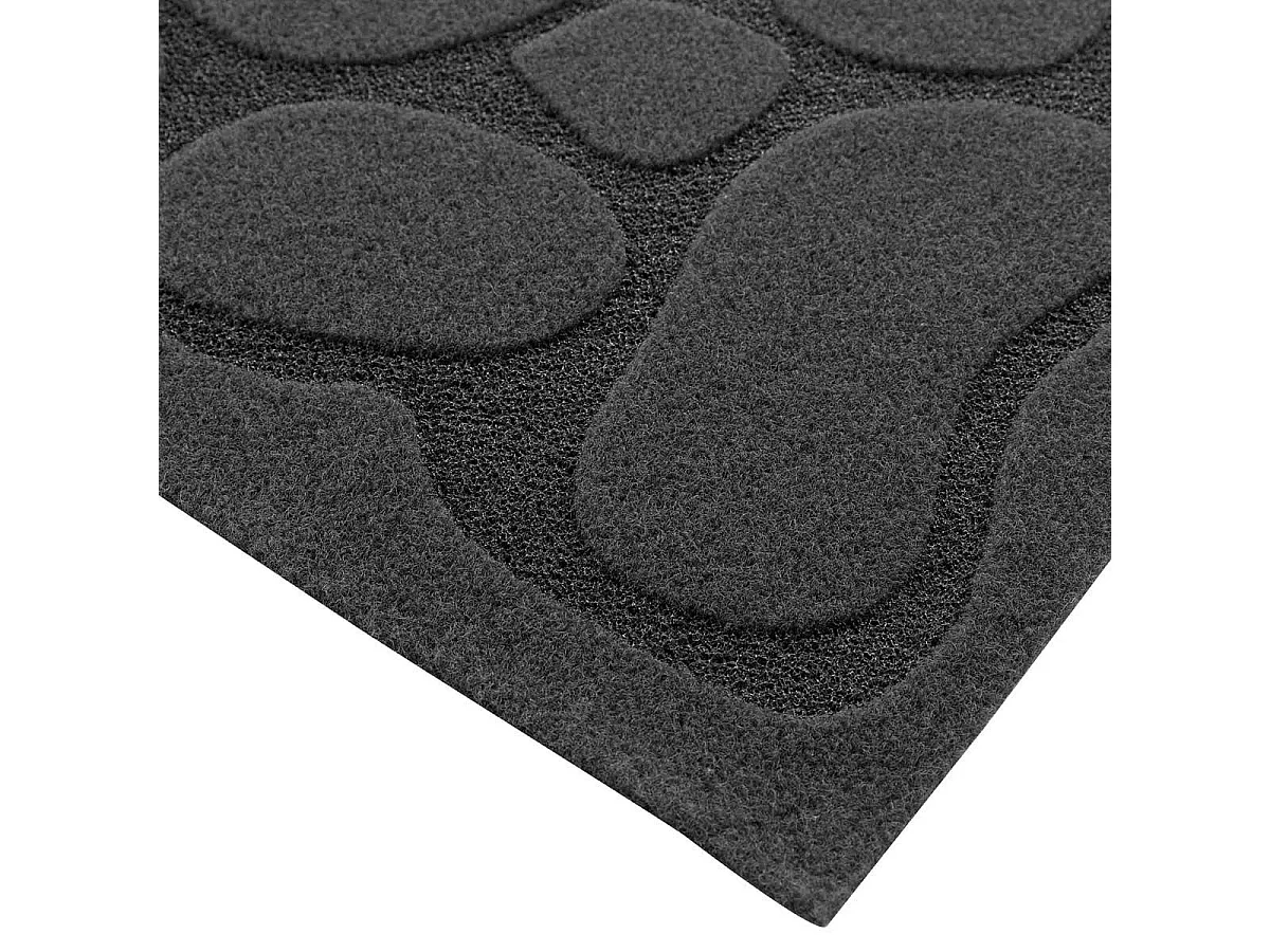 Tapis d'Entrée à Motifs "Graphite" 45x75cm Noir