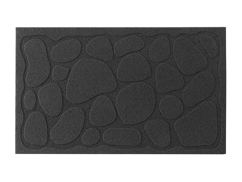 Tapis d'Entrée à Motifs "Graphite" 45x75cm Noir