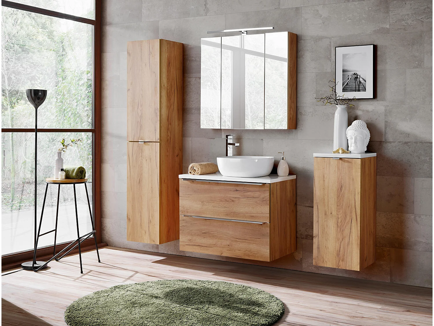 Kast Onder Wastafels CAPRI CUW80 2D 80x46x57 Beige