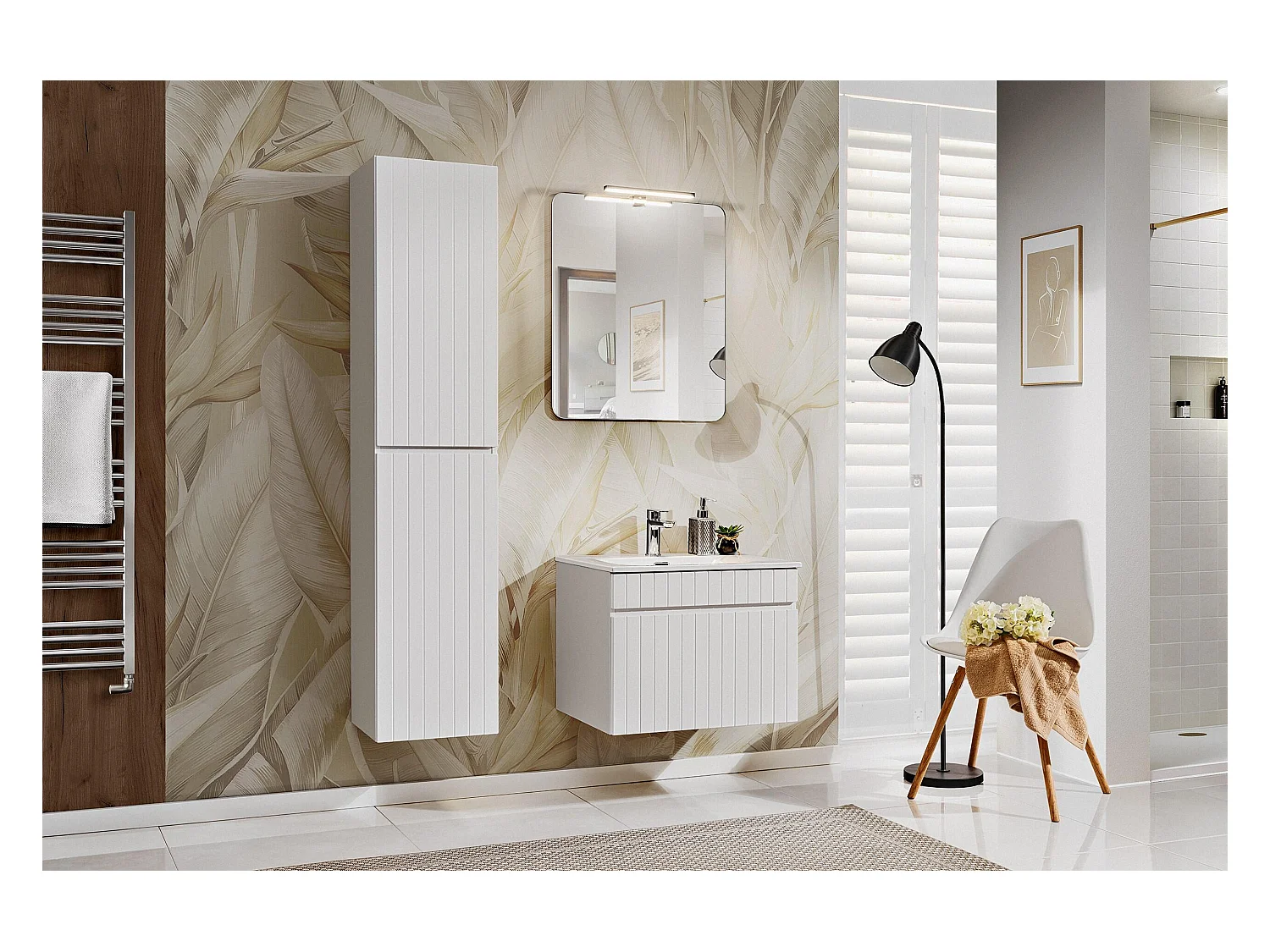 Armoire Sous Lavabos ICONIC CUW80 1D 80x46x46 Blanc