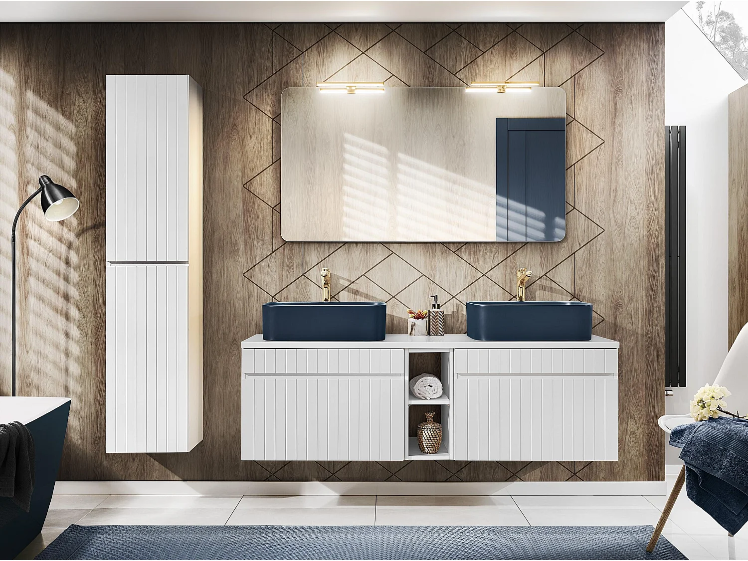 Armoire Sous Lavabos ICONIC CUW80 1D 80x46x46 Blanc