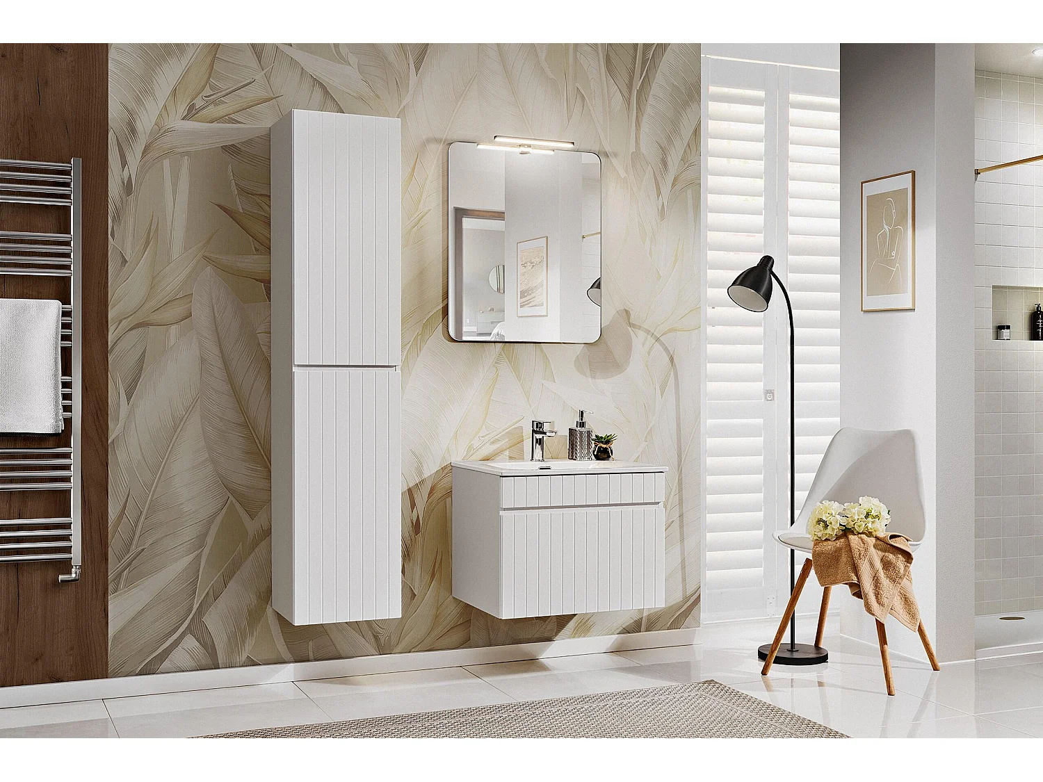 Armoire Sous Lavabos ICONIC CUW80 1D 80x46x46 Blanc