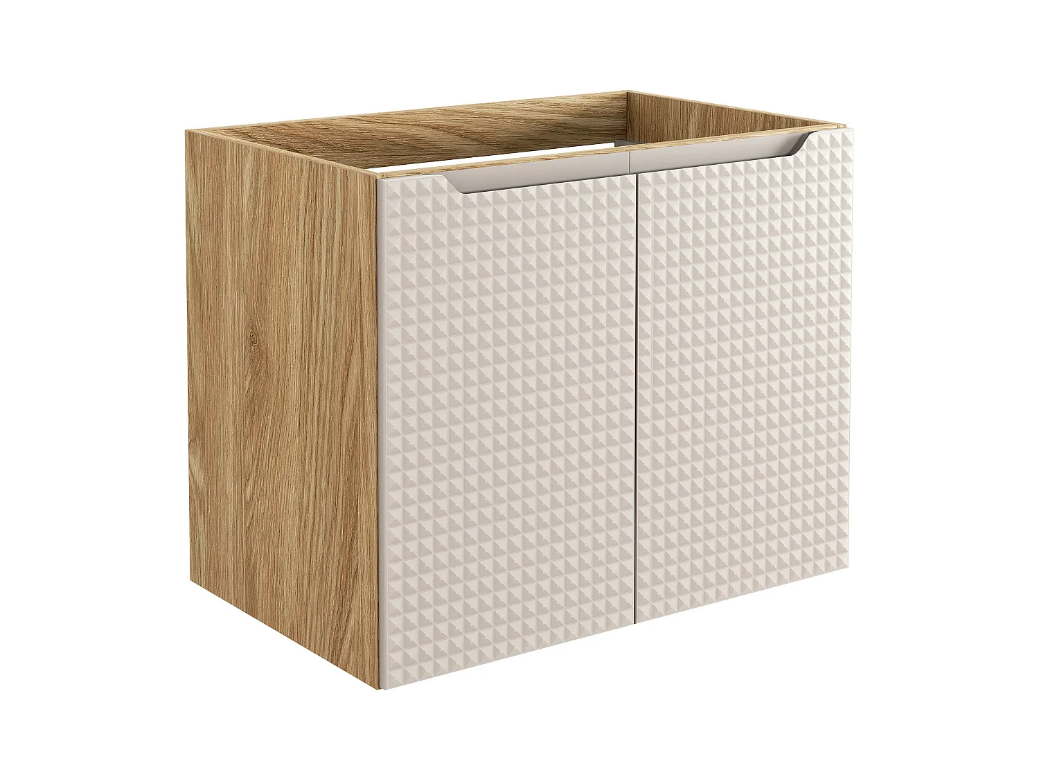Armoire Sous Lavabos LUXOR CUW70 2D 70x46x57 Clair naturel