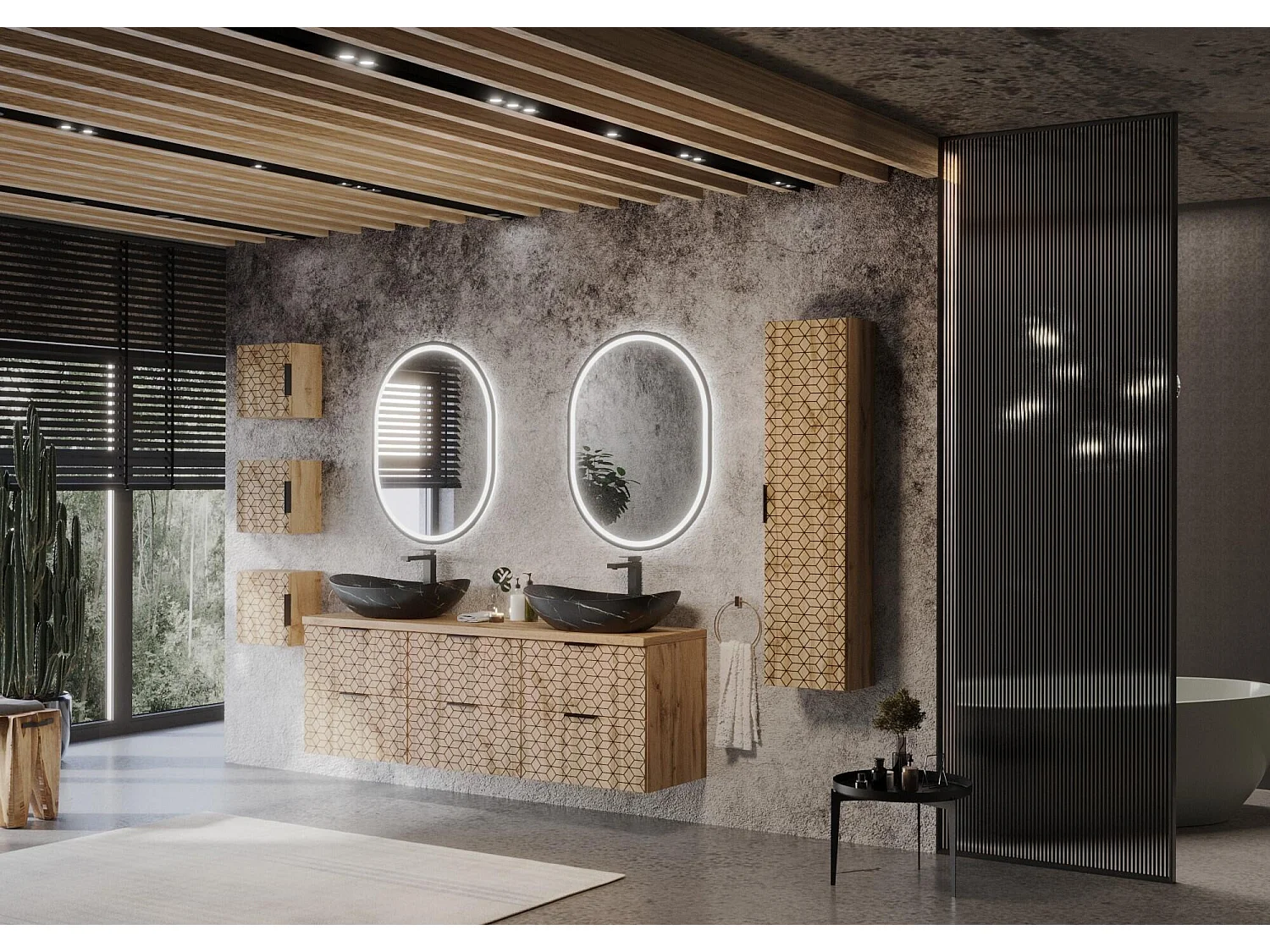 Armario Bajo Lavabos DIAMOND CUW60 2D 60x46x57 Beige