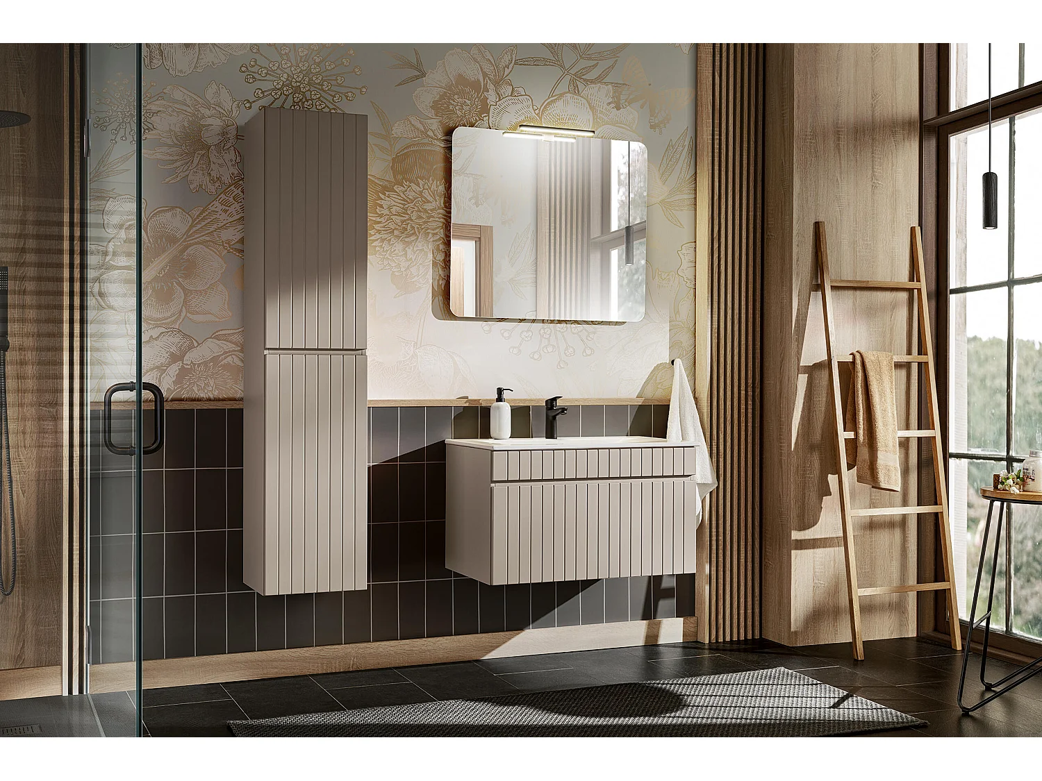 Mobile Sotto Lavabo ICONIC CUW60 1D 60x46x46 Beige