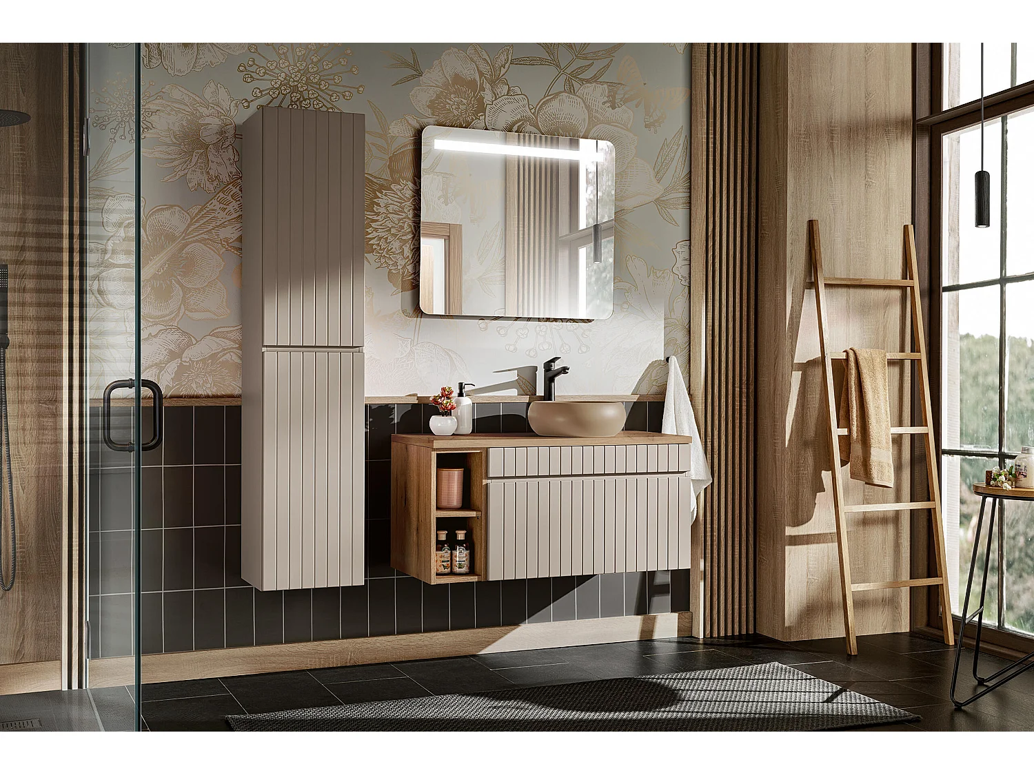 Kast Onder Wastafels ICONIC CUW80 1D 80x46x46 Beige