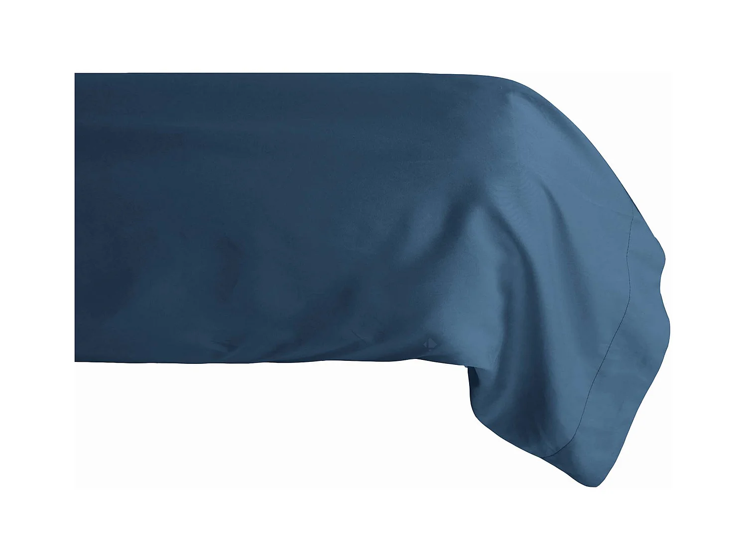 Taie de traversin 43x190 cm percale de coton MANOIR bleu Marine