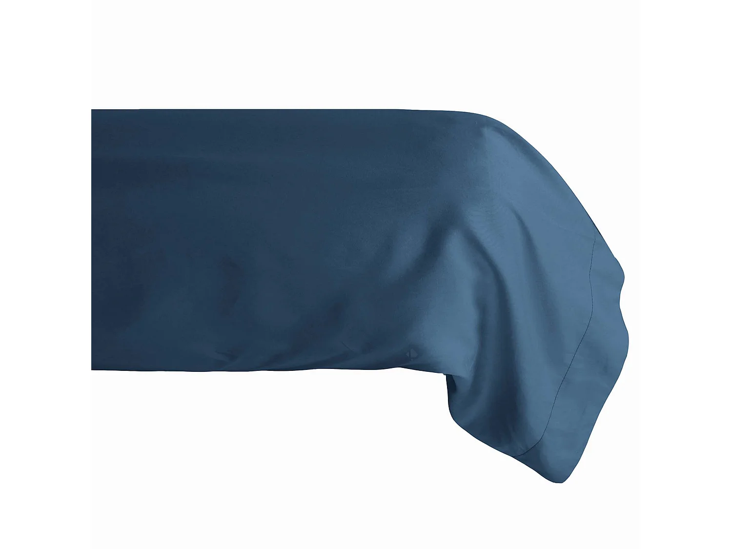 Taie de traversin 43x190 cm percale de coton MANOIR bleu Marine