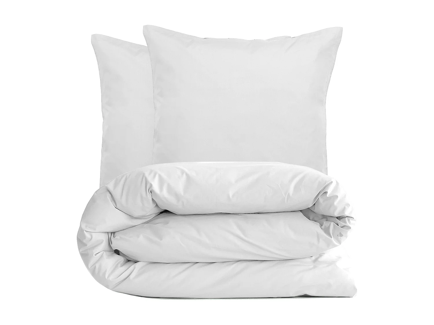 Parure de lit 280x240 cm set 65x65 cm percale MANOIR gris Perle