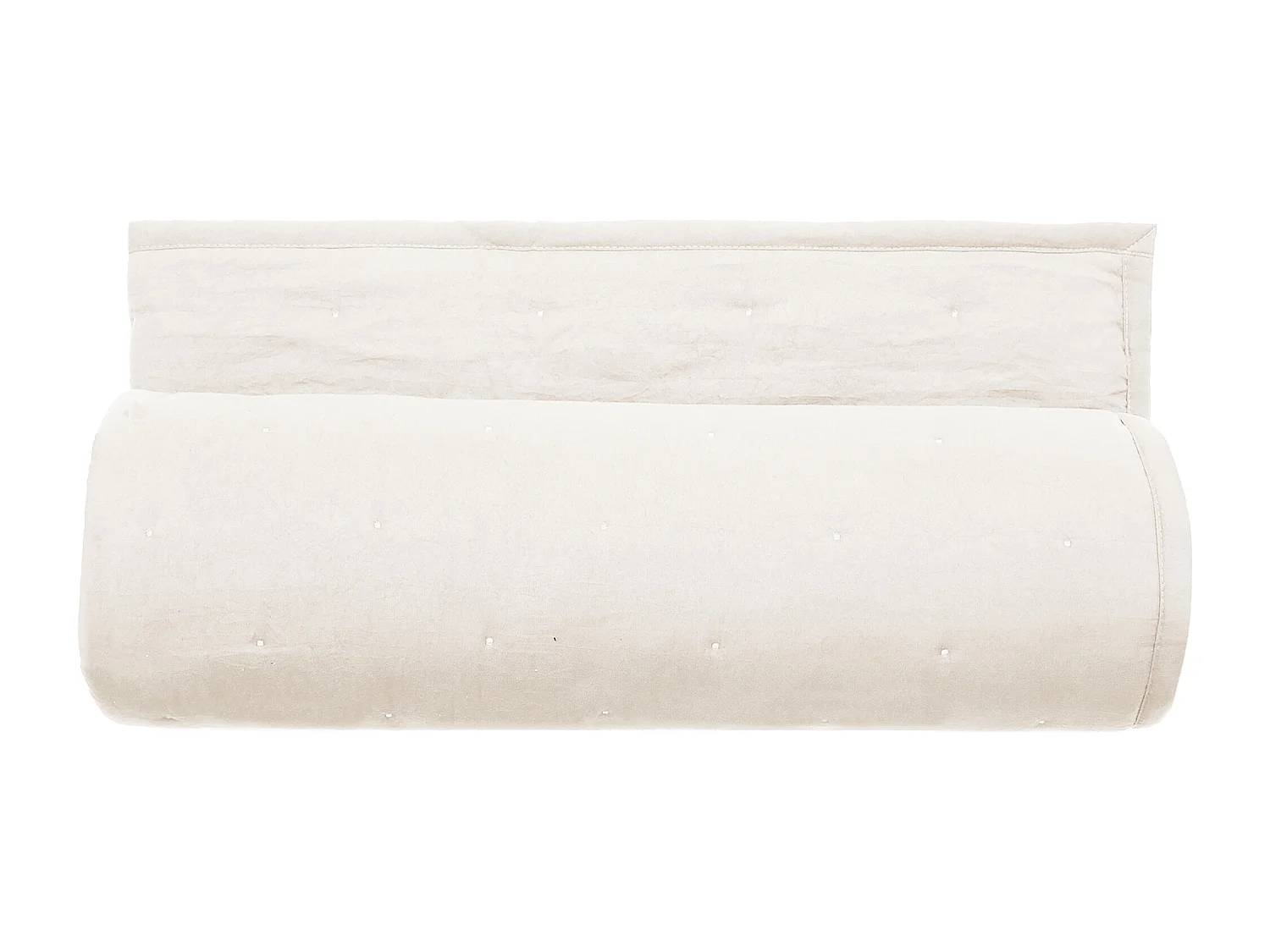 Couvre-lit 180x240 cm CELESTE velours piquage points brodés blanc Nacre